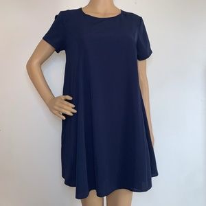 Lush Navy blue Chiffon Dress